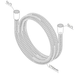 Шланг для душа 175 AM.PM F0417D00 хром